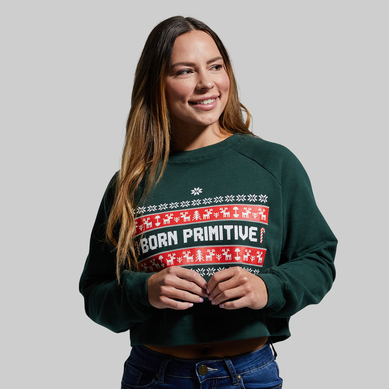 Unmatched Cropped Crew Sweatshirt (Born Primitive Christmas Sweater)