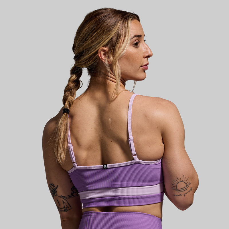 Out of Line Sports Bra (Grape Popsicle)