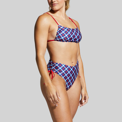 Making Waves Bikini Bottom (Patriotic Plaid)