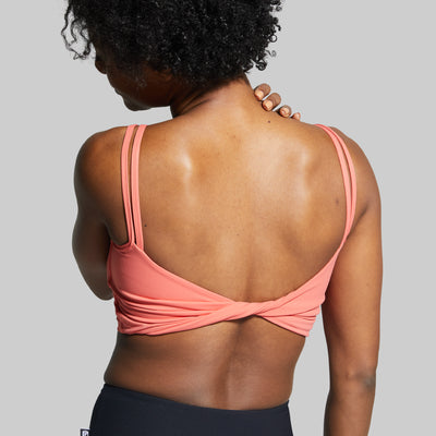 Don't Get It Twisted Sports Bra (Spiced Coral)