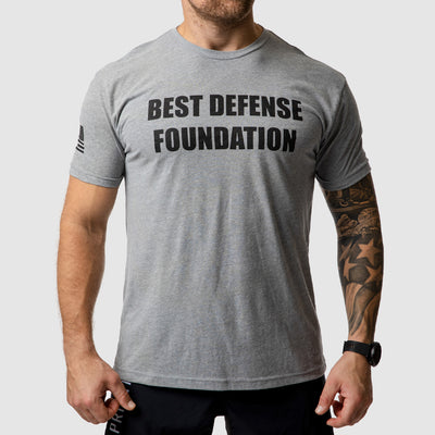 Best Defense Foundation T-Shirt (Dark Heather Grey)