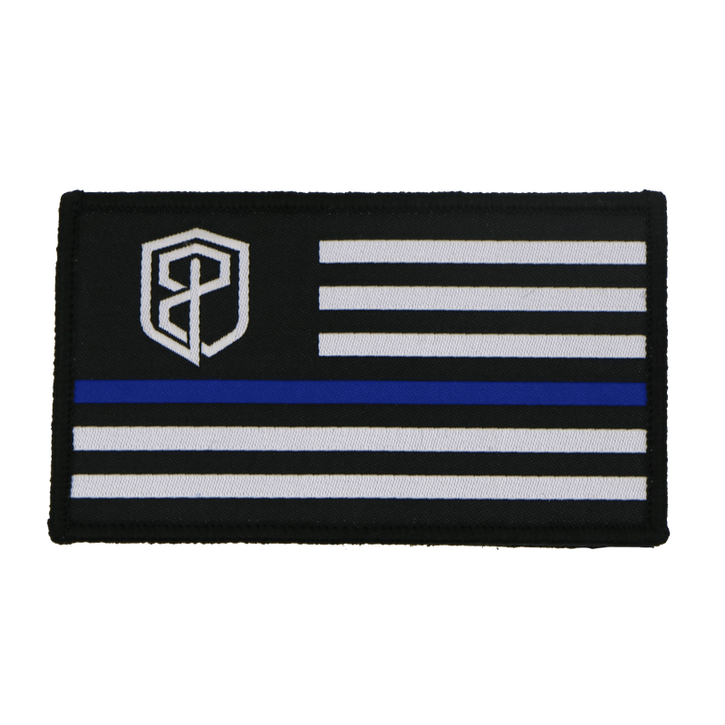 Born Primitive Velcro Flag Patch (Thin Blue Line Edition)